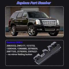 Power Window Switch for Silverado Tahoe 2007-2014 20835552 | Black ABS