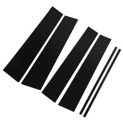 6 Pcs Glossy Black Pillar Door Trim With Window Pillar Post Protector Cover RCJG