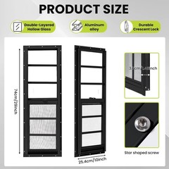 2 Pack Shed Windows 10″x29″ Sliding Windows Transom Window with Tempered Glass
