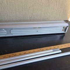 Retractable Roll Up Banner Stand Silver Aluminum Base Pole 75×33