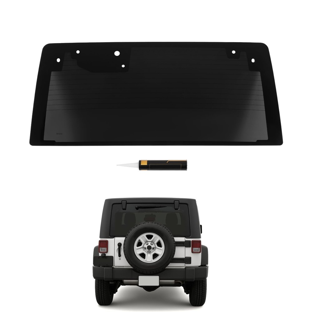 Rear Heated Window Glass Compatible with 2011-2017 Jeep Wrangler 2 & 4 door U…