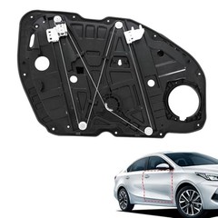 Power Window Regulator with Panel w/o Motor, Compatible with Front Right Side