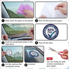 20-Piece 5×6 Inch Static Cling Vinyl Window Film, Clear Windshield Protection St