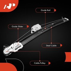 Rear Passenger Side Power Window Regulator Without Motor Compatible for Cars