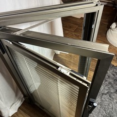 Euro Aluminum casement Windows, magnetic blinds, tempered glass, 24x36x3 1/2