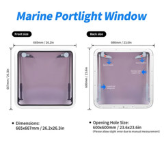 ISURE MARINE Anodized Aluminum Push Out Deck Hatch Square Opening Boat Yacht