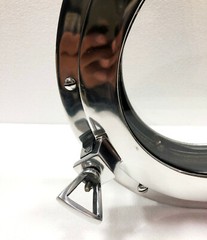 12″ Canal Boat Porthole Window Glass Porthole Home Decorative Shiny Silver