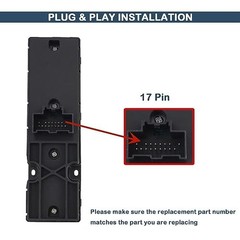 Front Left Driver Side Power Window Switch BB5Z-14529-AA Compatible with Ford