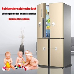 1 Set Child Safety Lock Refrigerator Lock for Fridge Cabinet Drawer 26cm Oval
