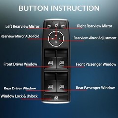 Master Power Window Switch Button Front Driver Side – Compatible with 2008-2017