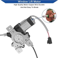 Rear Left Driver Side Power Window Regulator with Motor Compatible with Hummer