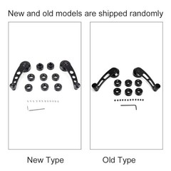 2pcs Alloy Window Handle, Window Riser and Crank Winder Set with Easy and Black