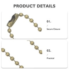 50Pcs Iron Ball Chain Connectors for Jewelry Craft DIY Keychain Bronze Finish