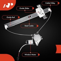 Power Window Regulator with Motor Rear Driver Side Compatible Rear Driver (LH)