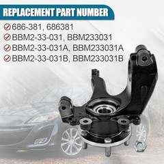 BBM2-33-031C 686-381 Front Driver Side Steering Knuckle compatible with Mazda