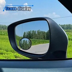 4PCS Blind Spot Mirrors, 2″ Round 360° Wide Angle Convex Rear Vie Color: Black