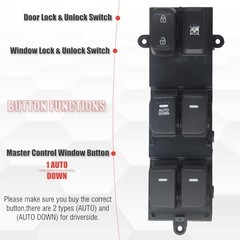 Power Window Switch Driver Side | Compatible with Kia Optima 2011 2012 2013,