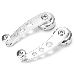 Car Window Handle Winder Riser, Silver 3in CNC Aluminum Alloy Window Crank
