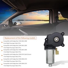 2 pins Front Right Passenger Side Power Window Motor Compatible with Dodge Ram