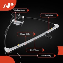 Electric Power Window Regulator with Motor Compatible with Rear Driver Side