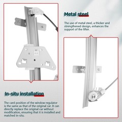 Rear Driver Side Power Window Regulator with Motor Compatible for 2000-
