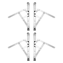 4Pcs Casement Window Hinge, 12-inch Stainless Steel Friction Stay Hinges