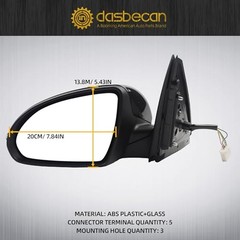 Driver Side Mirror Compatible With 2016 2017 2018 Kia Optima Left Black