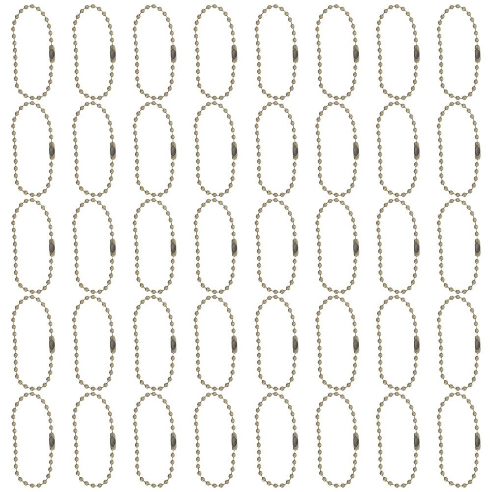 50Pcs Bronze Bead Chains for DIY Keychain Making Dog Tag Necklace Crafts