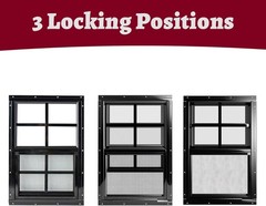 24×36 Shed Windows 2 Pack Tempered Glass Flush Mount Chicken Coop Window Kit