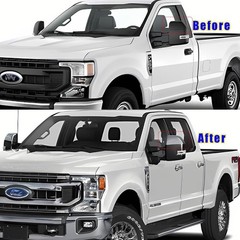 Exterior Door Top Half Tow Mirror Cap Cover for Super Duty 2017-2025 F250 F350 2