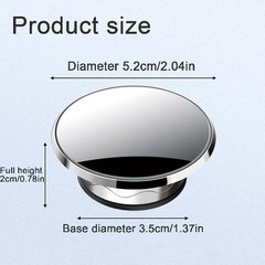 2″ Round Blind Spot Mirror for Car, SUV, and Truck Side Mirrors w Color: Black
