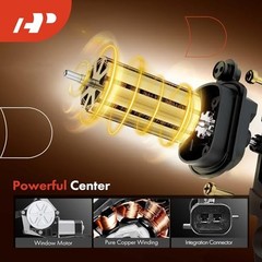Power Window Regulator with 2-pin Motor Compatible with Jeep Wrangler 2007