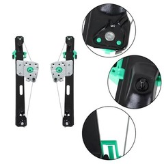2PCS Power Window Regulator Rear Row Left and Right Without Motor Replacement