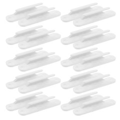 Durable White Plastic Sliding Door Pull Handles for Furniture and Cabinets