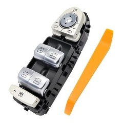Master Power Window Switch Front Left Driver Side Compatible with Silver