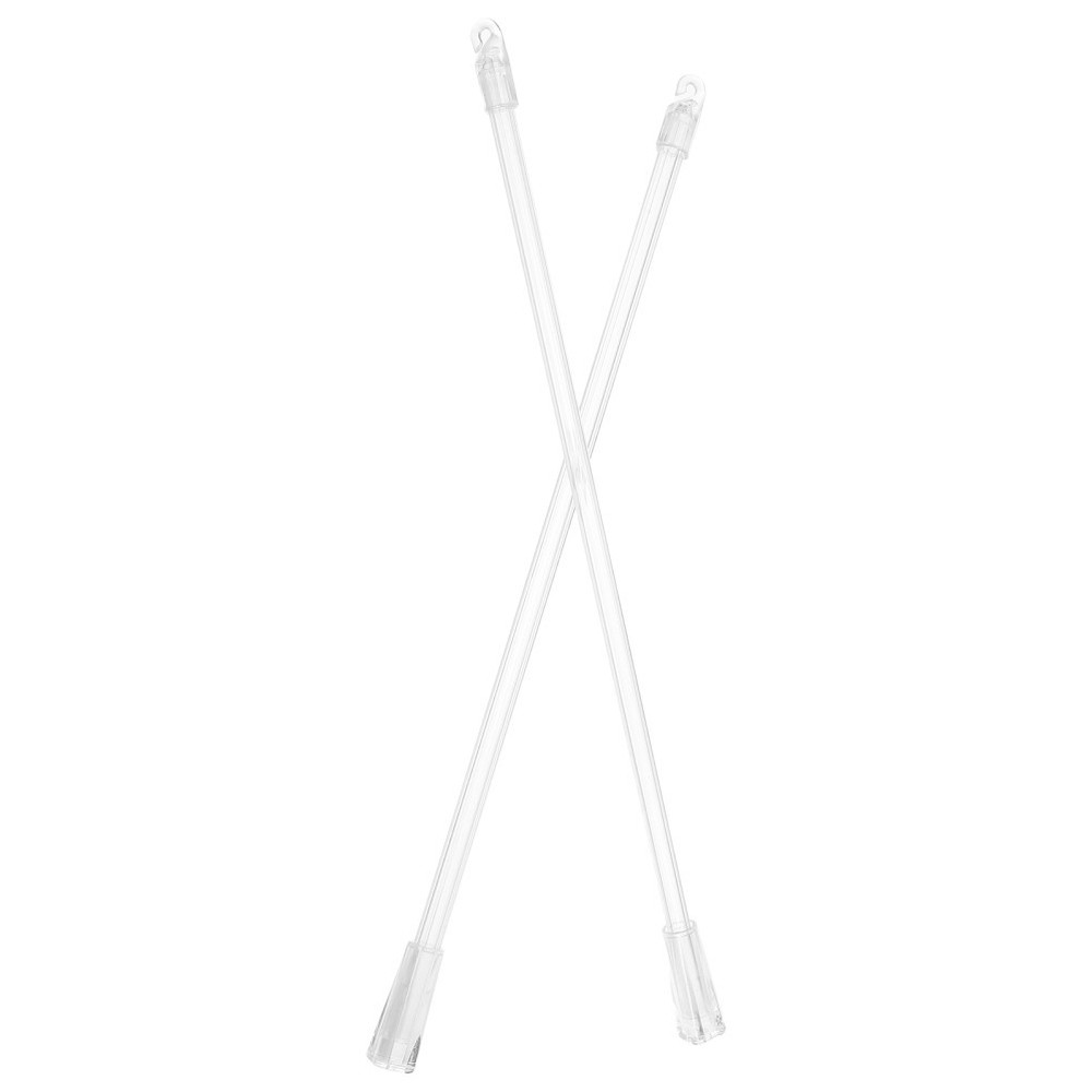 2 Pcs Curtain Puller Rods Blind Wand Replacement with Hook Drapery Opener Stick