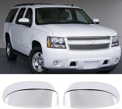 Side View Mirror Covers Caps Top Half Compatible with Silverado Tahoe Subur