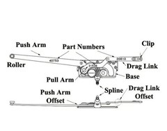 Truth EntryGard Dual Arm Casement Operator Stud Bracket 4 7/16”x10 1/2″ Arms