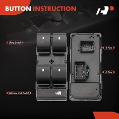 Master Power Window Switch Compatible with GMC Acadia 2007-2016, Acadia