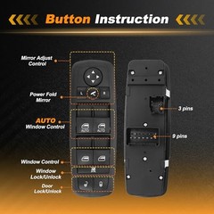 1 AUTO Power Window Switch for Ram 1500 2015 Window Control Switch for Ram