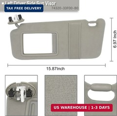 Left Driver Side Sun Visor Fits for Toyota Camry 2007 2008 2009 2010 2011 Replac