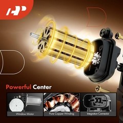 Power Window Regulator with Motor Front Driver Side Compatible with Honda