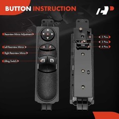 Master Power Window Switch Compatible with Dodge Sprinter 2500/3500 2005-2009