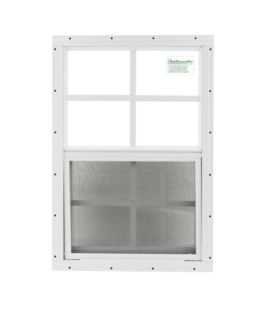 Shed Window 12″ x 18″ White Flush SAFETY /TEMPERED GLASS Playhouses Coops