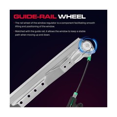 Front Driver Side Power Window Regulator with Motor (6 Pins) Fit for 2008-201…