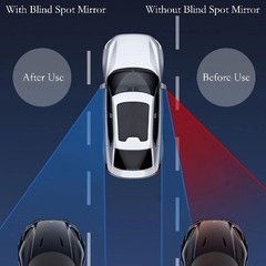 2Pcs Square Blind Spot Mirrors, 360-Degree Adjustable Wide Angle Convex Rearview