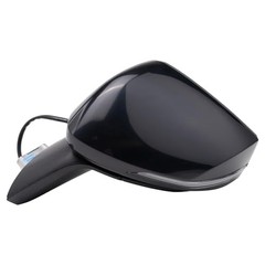 Left Driver Side Mirror Power Heated Smooth Black Paint to Match Compatible