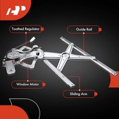 Electric Power Window Regulator with Motor Compatible with Front Driver (LH)