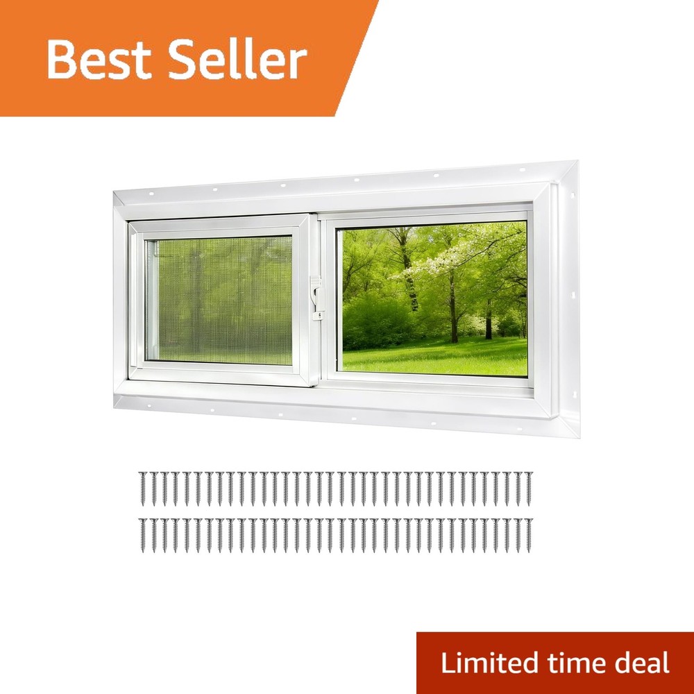 NeatiEase 24″x12″ Basement Window White