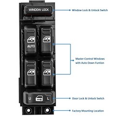 19259961 Power Window Switch Front Driver Side Compatible for 2000-2002 Chevy